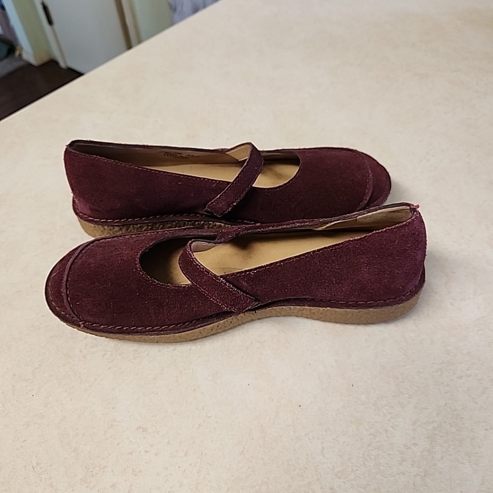 NEW Rockport Seaview Womens Size 6.5 Slip-on Mary Jane Shoes Burgundy Suede - Picture 9 of 9